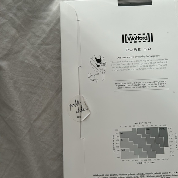 Wolford Pure 50 tights size small new - Picture 2 of 6